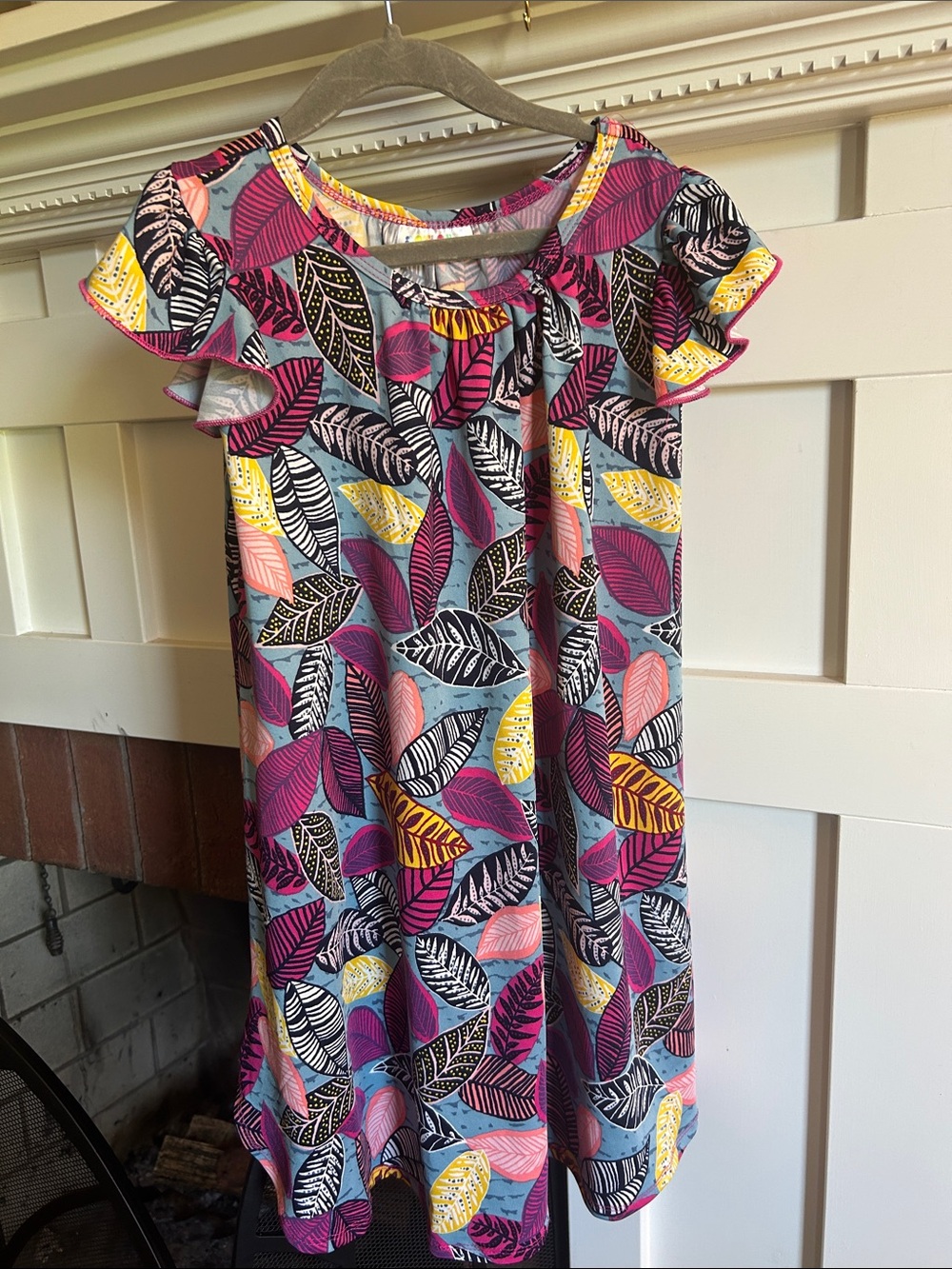 Dotdotsmile Leaves Swing Dress Size 7